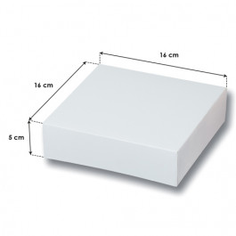 Boîtes Pâtissières Blanches Haut. 5 cm - 16 x 16 cm