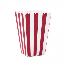 6 Boîtes à Popcorn | Rayées Rouge et Blanc 