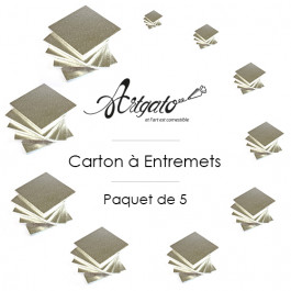 5 Cartons à Entremets - Argent - Carrés