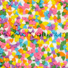 Confettis en Sucre - Coeurs Multicolores