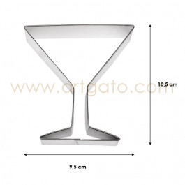 Découpoir Verre à Cocktail - Dimensions