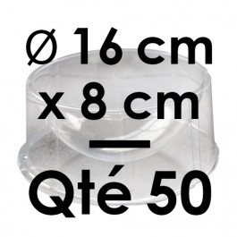 50 Moules à Entremets | DEMI-SPHERE -  Ø 16 cm x Prof. 8 cm