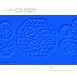 Tapis en Silicone Dentelles Crystal Candy®, Fleurs Cupcakes