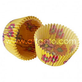 Caissettes de Cuisson Vestli House®, 40 Cupcakes - Petite Taille, Hedda Jaune