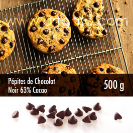 Pépites de Chocolat Noir 63% de Cacao 500 g