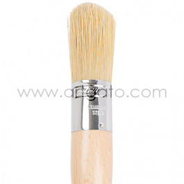 Pinceau Pâtissier Soie Naturelle Ateco® | Rond - Ø 30 mm - Gros Plan