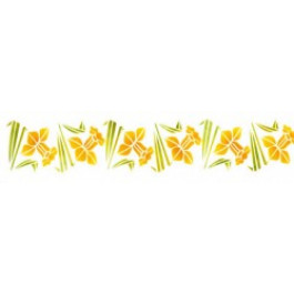 Pochoir, Bordure de JONQUILLES, Petite Taille