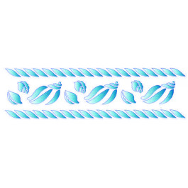 Pochoir, Bordure de COQUILLAGES, Grande Taille