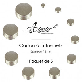 5 Cartons à Entremets - Argent - Ronds