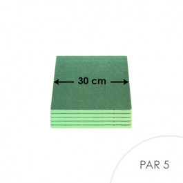 5 Cartons à entremets - Vert Pâle - Carrés 30 cm