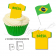 Maillot Equipe Brésil - Maillot et Réalisation Cupcake