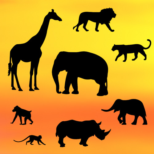 Embossing Cutter Safari Artgato Les animaux sauvages dans play doh. artgato