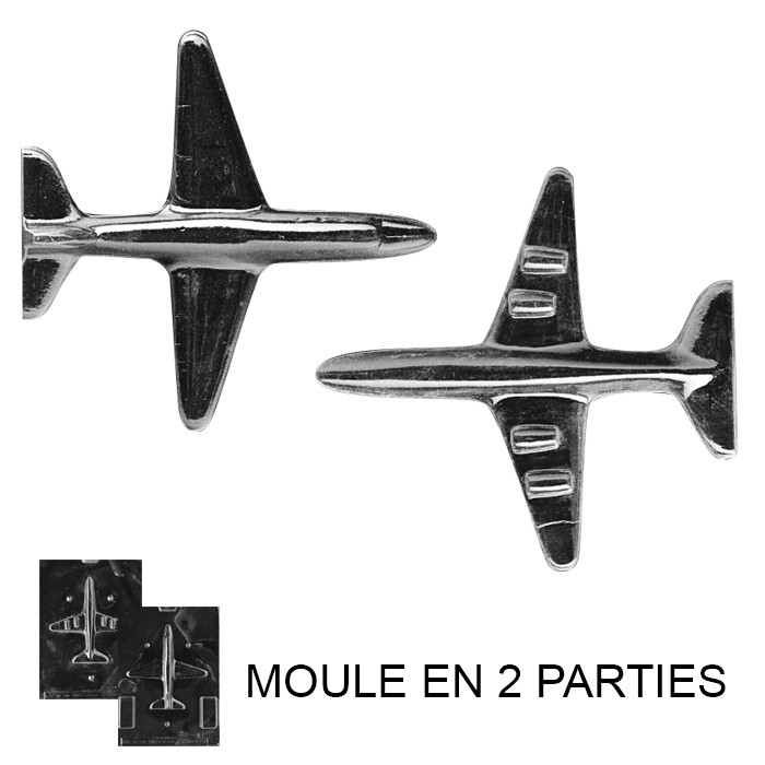 Medium 3d Airplane 2 Moulds Artgato