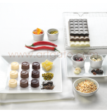 Praline and Chocolate Moulds | Toffee, food-safe silicone, 15-cup mould, Ø 2,5 cm