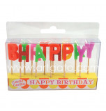 Birthday Candles - Letters | HAPPY BIRTHDAY -  2,5 cm High, Rainbow