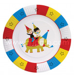 Circus Birthday Party | 8 Round Plates 20 cm