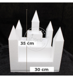 Novelty Cake Dummy | Castle Kit n° 4 (5 Turrets + 5 Roofs + 3 Square for Base and main Tower)