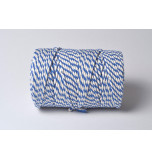 Chunky Baker's Twine | Two tone White and Royal Blue - 10 m Spool