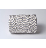 Chunky Baker's Twine | Two tone White and Grey - 10 m Spool
