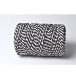 Chunky Baker's Twine | Two tone White and Black - 10 m Spool