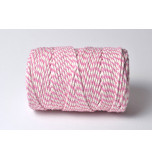 Chunky Baker's Twine | Two tone White and Pink - 10 m Spool