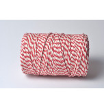 Chunky Baker's Twine | Two tone White and Red - 10 m Spool
