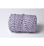 Chunky Baker's Twine | Two tone White and violet - 10 m Spool