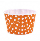 6 Caissettes Friandises (Nut Cups) | Orange à pois 