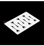 Pastry Template | 7 Forks - 14 x 3 cm