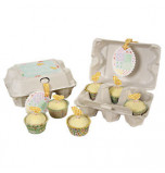Meri Meri® Pâques | Boîtes pour 6 mini Cupcakes façon Boîte à œufs