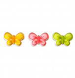 Sugar Decorations | Cute Butterflies 3 cm - 54 pieces, 3 Colours