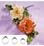 SUGAR FLOWER CUTTERS | Rose - Rose Leaf , Set of 3 Sizes - Tinplate