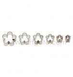 SUGAR FLOWER CUTTERS | 5 Petal Blossom - Small Size, Set of 6 Sizes - Tinplate