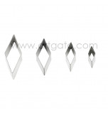SUGARCRAFT CUTTERS | Diamond, Set of 4 Sizes - Tinplate
