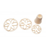 SUGAR FLOWER CUTTERS | Lily - Bridal Lily, Set of 3 Sizes + Former - Plastic
