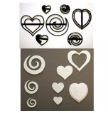 Patchwork Cutters® EMBOSSING CUTTER | Swirls and Hearts