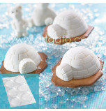 Thermoformed Entremets Mould | 6 IGLOOS - Ø 7 cm x 4,5 cm Deep - Pack of 4 Sheets