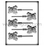 HARD CANDY LOLLIPOP MOULD | Bear  - 5 Cavities 