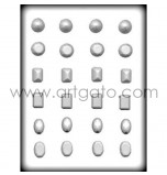 HARD CANDY MOULD | Jewels / Gems Assortment - 24 Cavities