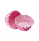 1 200 Cupcakes Baking Cases | Standard Size - Polka Dot Pink 