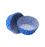 1 200 Cupcakes Baking Cases | Standard Size - Polka Dot Blue