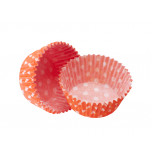 1 200 Cupcakes Baking Cases | Standard Size - Polka Dot Orange 