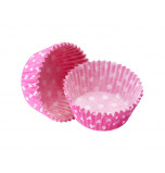 1 200 Cupcakes Baking Cases | Standard Size - Polka Dot Fuchsia Pink 