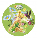 Edible Cake Topper | Disney Fairies - Tinker Bell among Flowers, Wafer Cake Disc Ø 20 cm