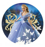 Edible Cake Topper | Cinderella (Movie) - in Ball Dress, Wafer Cake Disc Ø 20 cm