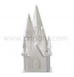 Styrofoam Church | Romantic Church (Lighted) - 32 cm High x Sides 20 cm