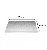 Argent - Rectangulaire 12 mm / 60 x 45 cm