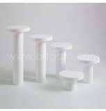 Polystyrene Cake Stand | Ø 10 (5 Columns, 10 to 50 cm High + 5 Stands Ø 22 cm, 3 cm High )