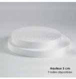 Styrofoam Cake Dummies | Round - 5 cm High - Choice of 9 Sizes