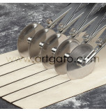 5 Wheel Pastry Cutter / Adjustable Dough Divider | Plain Wheels Ø 5,5 cm - Stainless Steel